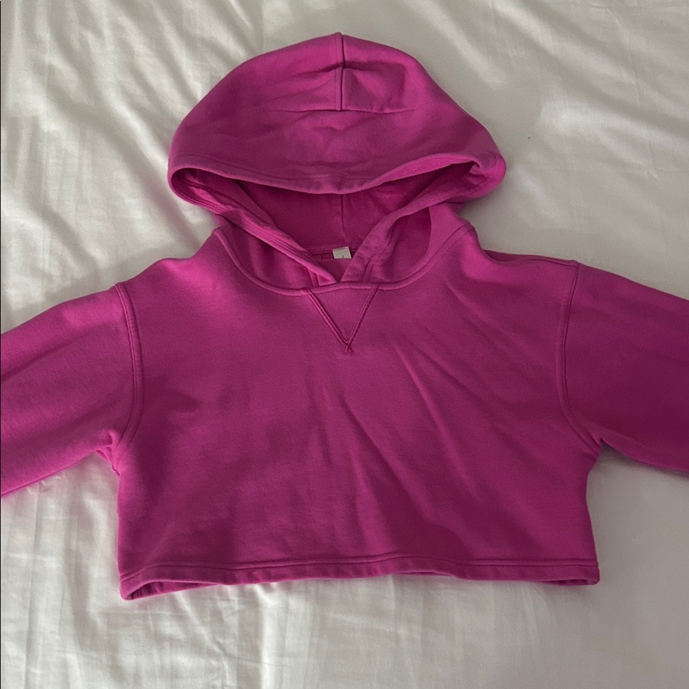 Lululemon Women's All Yours Cropped Hoodie Sonic Pink